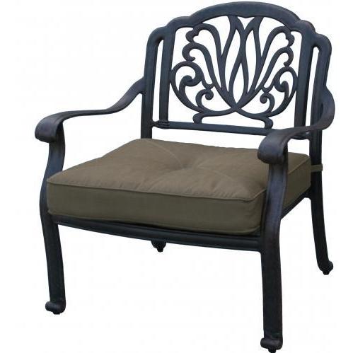 Darlee Aluminum Furniture Elisabeth Outdoor Patio Dining Chair Cushion Included