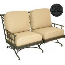 Windham Castings Provence Tailored Back Independent Spring Loveseat Frame Only, Black