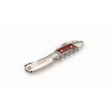 Outset Double Hinged Stainless Steel Corkscrew W/ Rosewood Accents