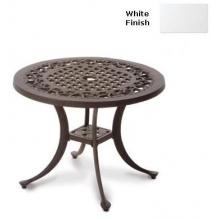 Meadow Decor Amazon 24 Inch Cast Aluminum Side Table - White Finish