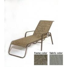 Siesta Aluminum Sling Chaise Lounge With Scavo Bronze Frame And A0109 Fabric