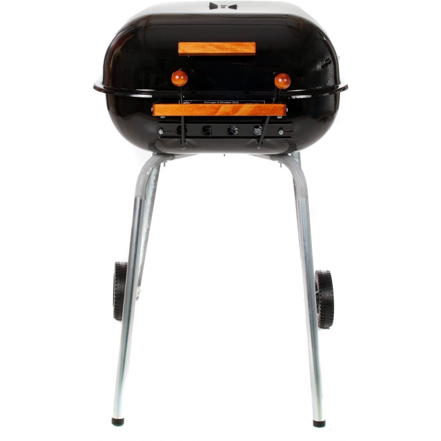 Meco Charcoal Bbq Grill With Wheels Black 4100