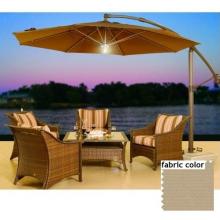 Shade Trends 5 Piece Amalfi Set 4 Chairs And 42 Inch Square Woven Table With Antique Beige Fabric