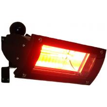 Fire Sense 1500 Watt Black Powder Coated Steel Wall Mounted Glass Front Electric Infrared Patio Heater