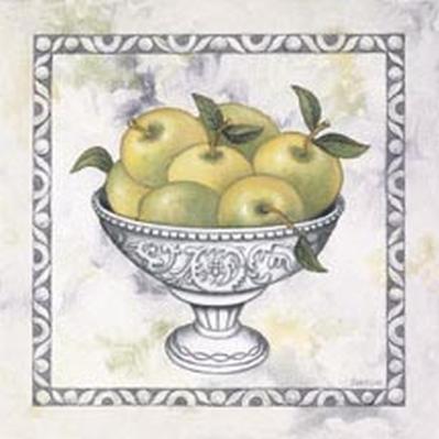 Apples In Silver Bowl Poster Print