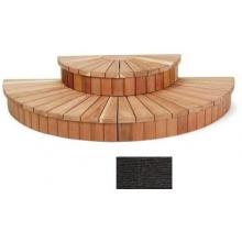 A&B Accessories Recycled Plastic Spa Steps: Two-Tier Sunburst 96 Inch Espresso