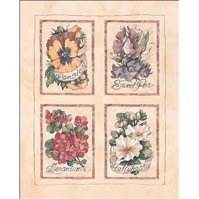 Vintage Flowers Poster Print