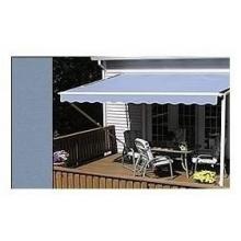 Sunsetter Pro Motorized Awning (10 Ft / Solid Smoke) With Traditional Laminated Fabric With Left Mounted Moter And Wall Bracket