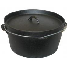 Seasoned Cast Iron Camp Pot Without Legs 9 Qt.