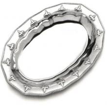 Wilton Armetale Fleur De Lis Large Oval Tray