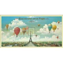 Ballooning Over Paris Poster Print