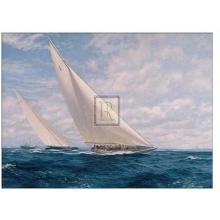Endeavour And Rainbow Racing Off Rhode Poster Print