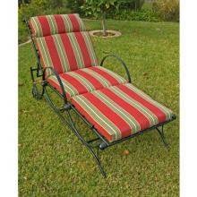 International Caravan Knock Down Single Multi Position Chaise Lounge - Antique Black