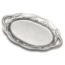 Wilton Armetale Scroll Large Oval Tray W/Handles