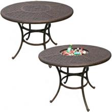 Darlee Monte Carlo Cast Aluminum Bar Table W/ Ice Bucket Insert - 52 Inch