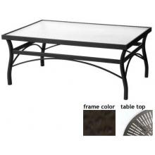 Sterling 32 X 48 Inch Aluminum Rectangle Cocktail Table - Aluminum Starburst Pattern With Terra Frame