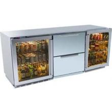 Perlick Outdoor Triple Refrigerator With Overlay Glass Door (x 2) And Integrated Drawers (Requires Custom Panels)