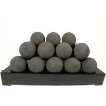 Rasmussen 30 Inch Black ALTERNA Vent Free Natural Gas FireBalls With Black Chassis And Manual Safety Pilot