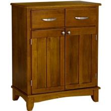 Home Styles Small Buffet Server With Wood Top - Cottage Oak