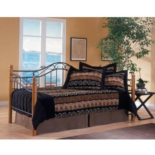 Hillsdale Winsloh Daybed With Posts And Suspension Deck And Trundle Black/Medium Oak - 123DBLHTR Hillsdale Winsloh Daybed With Posts And Suspension Deck And Trundle Black/Medium Oak - 123DBLHTR