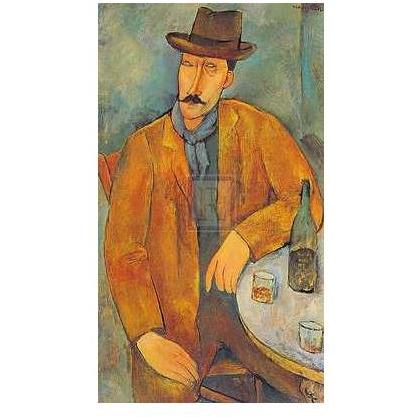 Man With A Wine Glass Poster Print