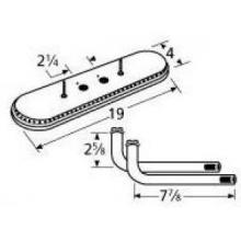 Aluminized Steel Oval Twin, Centered, 2.25 Inch Offset Burner 15222-77222