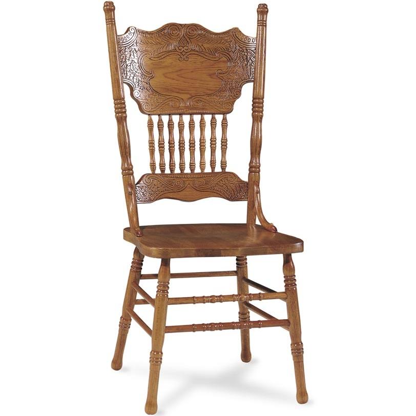 International Concepts Dining Essentials Double Pressback Side Chair - Medium Oak - 1C04-502