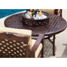 Alfresco Home Weave 52 Inch Bev/Fire Pit Chat Table & Base W/Accessory Kit - MG