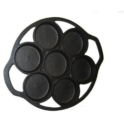Seasoned Cast Iron Drop Biscuit Pan - 7 Hole
