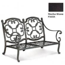 Meadow Decor Athena Cast Aluminum Loveseat - Mocha Stone Finish