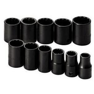 SK Hand Tool 11 Pc. 12 Point Fractional Impact Socket Set