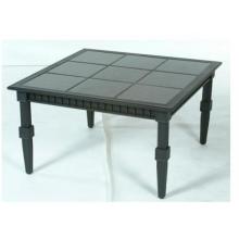 Meadow Decor Huntington 40 X 40 Cast Aluminum Chat Table - Charcoal Finish W/ Granite Top