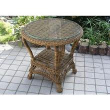 North Cape Port Royal Resin Wicker End Table With - Walnut