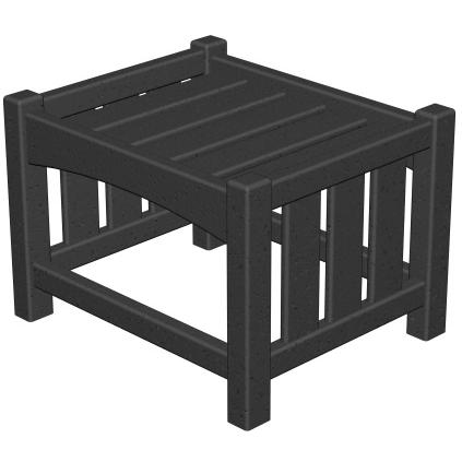 Poly-Wood Recycled Plastic Wood Mission Ottoman - Cushion Included