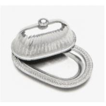 Wilton Armetale Flutes & Pearls Butter Dish W/ Lid