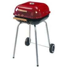 Meco Charcoal Grills - 4100 Charcoal BBQ Grill With Wheels - Red