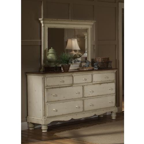 Hillsdale Wilshire Antique White Triple Dresser