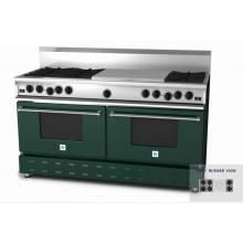 BlueStar Range RNB 60 Inch Natural Gas Range With FrenchTop - Moss Green