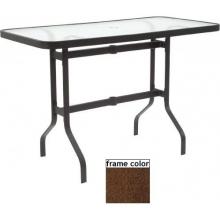 Suncoast Glass 30 X 60 Inch Rectangular Bar Height Table - Cabernet
