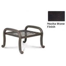 Meadow Decor Athena Cast Aluminum Ottoman - Mocha Stone Finish