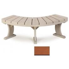 A&B Accessories Redwood Curved Bench For SUN- 48 - 54 Inch