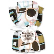 Cocoa Dots Burp Cloths 4pk