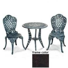Meadow Decor Valentino Cast Aluminum Patio Bistro Set Mocha Stone Finish