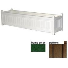 Eagle One Recycled Plastic 48 Inch Nantucket Planter Box New England Pattern - Green