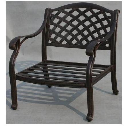 Darlee Nassau Cast Aluminum Club Chair With Cushions by Darlee