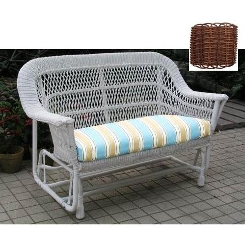 North Cape Pinehurst Resin Wicker Double Glider - Antique Wash