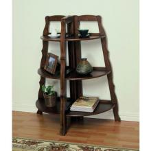 Powell Furniture Warm Cherry Small Corner Bookcase - Overpacked