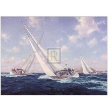 Swan 46 Foots Off Herm Guernsey (LE) Poster Print