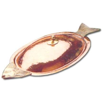 Old Dutch Solid Copper Covered Fish Platter