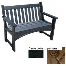 Eagle One Recycled Plastic 4 Foot Heritage Bench Diamond Pattern - Black